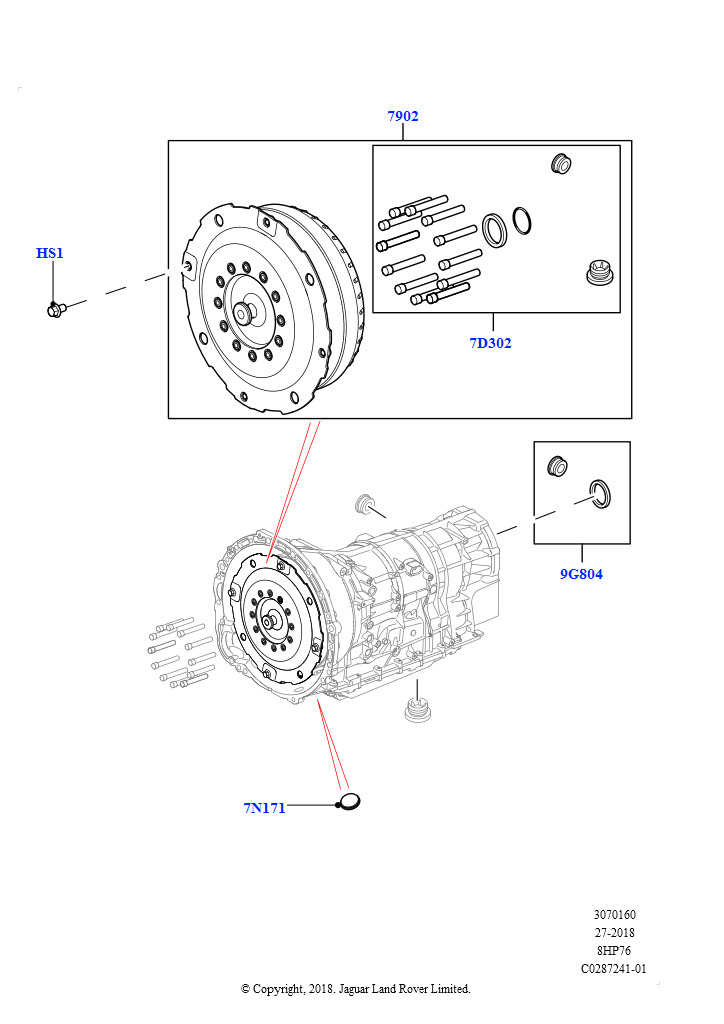 Гидротрансформатор (4.4L DOHC DITC V8 Diesel, 8 Speed Auto Trans ZF 8HP76, 3.0L AJ20P6 Petrol High, 8 Speed Auto Trans ZF 8HP76)
