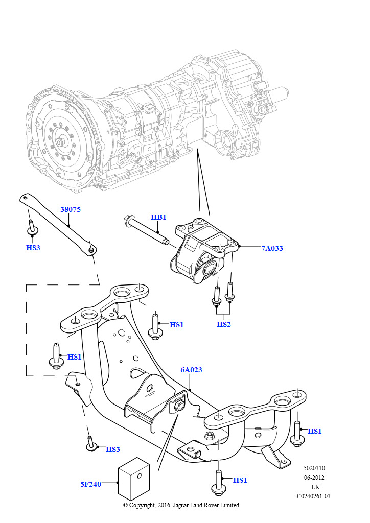 Опора коробки передач (Дизельный 3,0 V6)