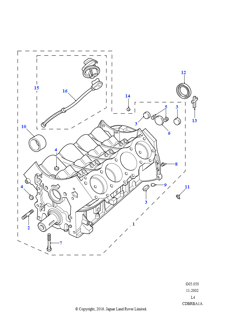 Схема: Блок Цилиндров (V8, EFI, бензин)