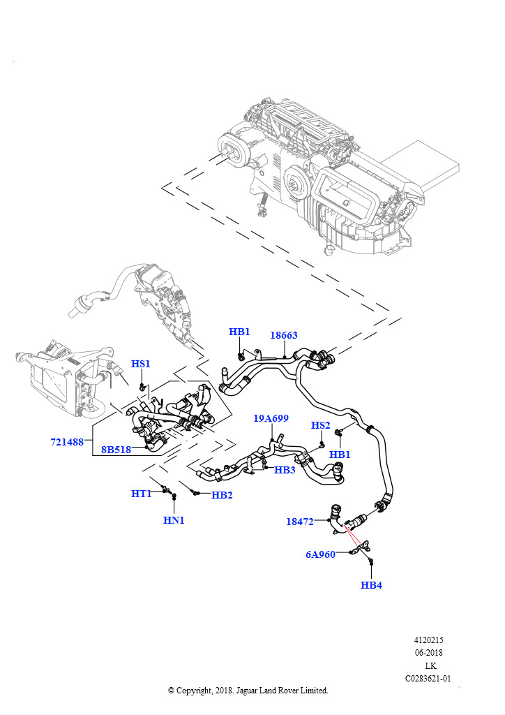 Шланги отопителя (2.0L AJ200P Hi PHEV, Передн./задн.гибридный кондиционер)