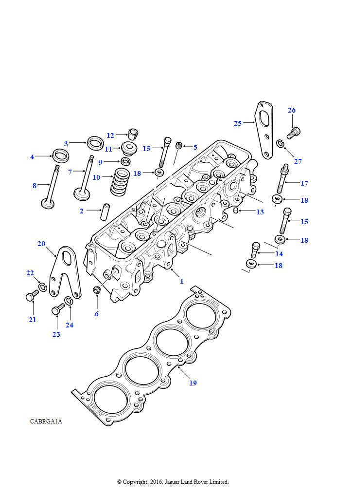 Схема: Головка цилиндров (3,5 л V8 EFI бензин)