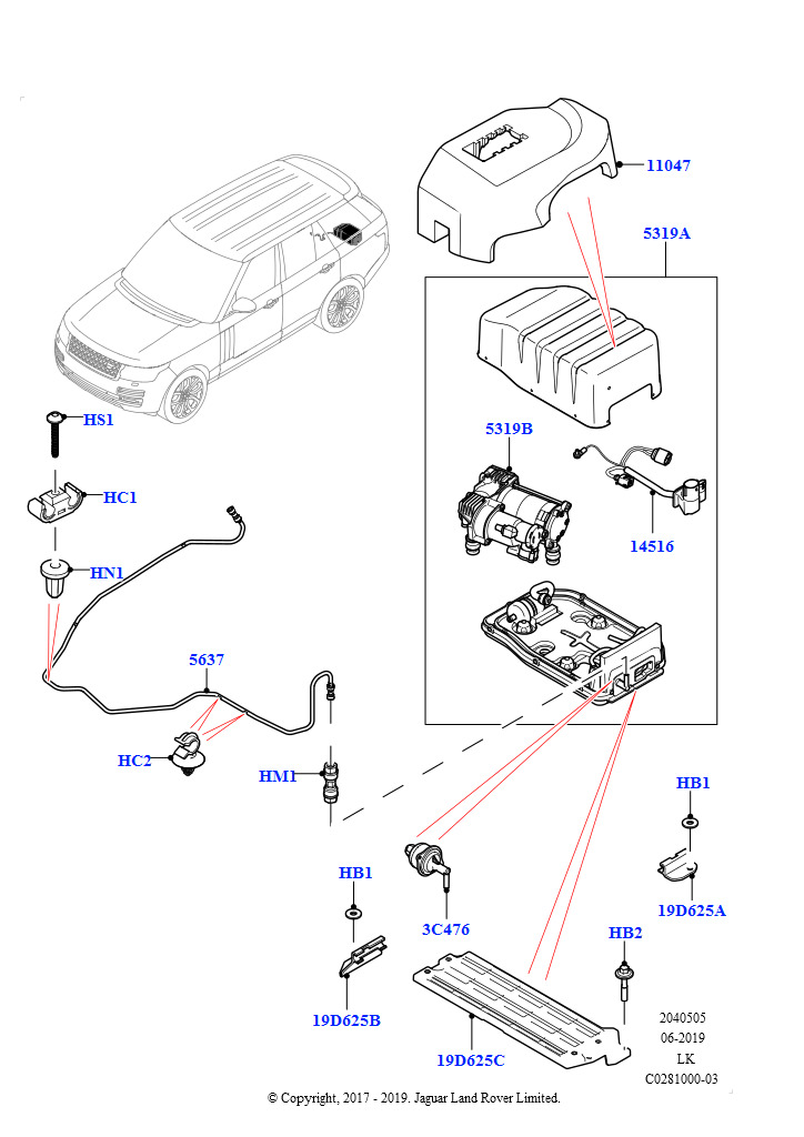 Схема: Компрессор в сборе, 5.0 бензиновый AJ133 DOHC CDA, 4.4L DOHC DITC V8 Diesel, 3.0L DOHC GDI SC V6 БЕНЗИНОВЫЙ, 2,0 л I4 High DOHC AJ200, бензин, Ди