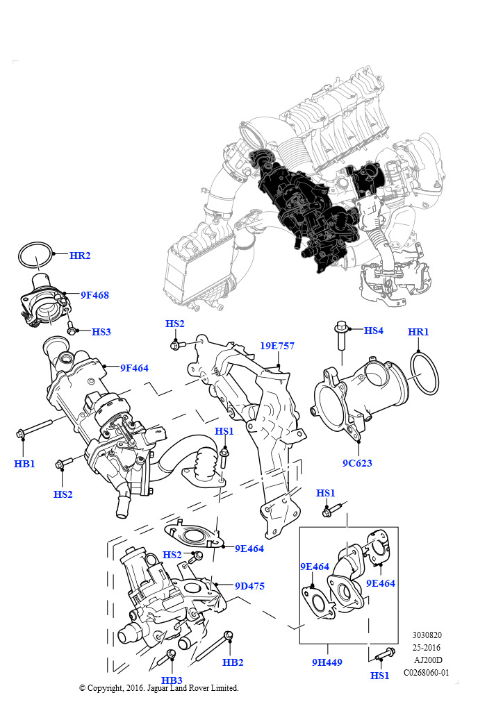 Рециркуляция отработавших газов (2,0 л I4 DSL MID DOHC AJ200, Токсичность выхлопа Euro 4, 2.0L I4 DSL HIGH DOHC AJ200, Токсичность выхлопа Euro 4, 2.0L I4 DSL HIGH DOHC AJ200, LEV