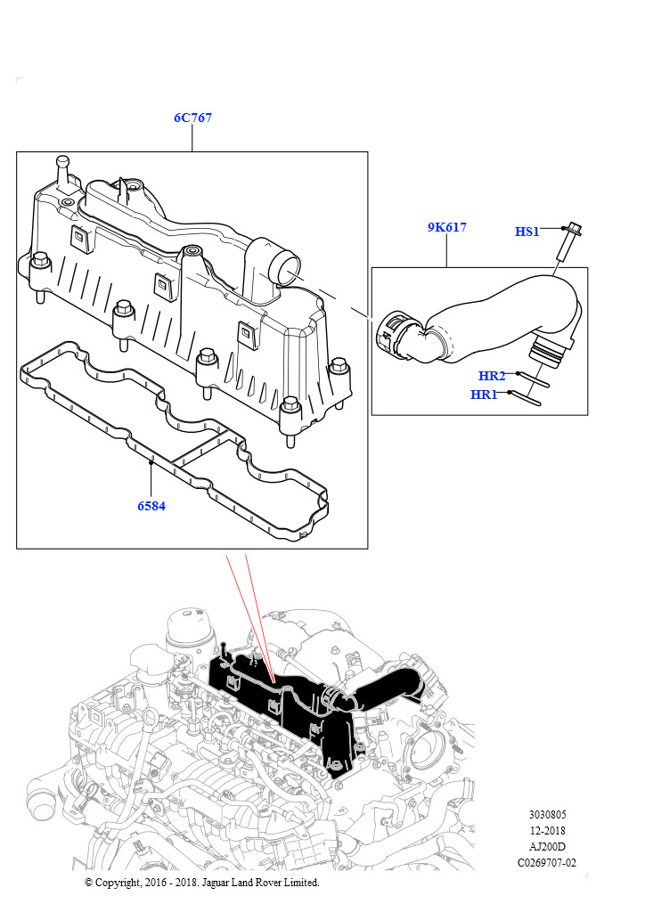 Сист.пониж.токс.выхл.-картер (2,0 л I4 DSL MID DOHC AJ200, Страна изготовления — Бразилия, 2.0L I4 DSL HIGH DOHC AJ200, Страна изготовления — Бразилия)