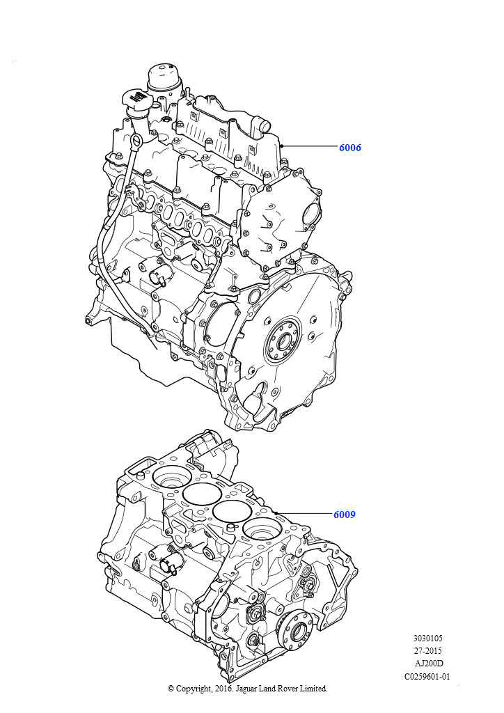 Сервисн.двиг.и неукомпл.блок цил. (2,0 л I4 DSL MID DOHC AJ200, Сборочный завод Хэйлвуд, 2.0L I4 DSL HIGH DOHC AJ200, Сборочный завод Хэйлвуд)