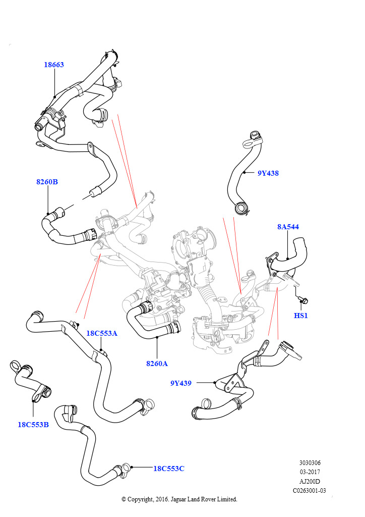 Система охлаждения EGR (2,0 л I4 DSL MID DOHC AJ200, Токсичность выхлопа EU6 + DPF, 2,0 л I4 DSL MID DOHC AJ200, Стандарт токсичн.выхл.Proconve L6, 2,0 л I4 DSL MID DOHC AJ200, Эта