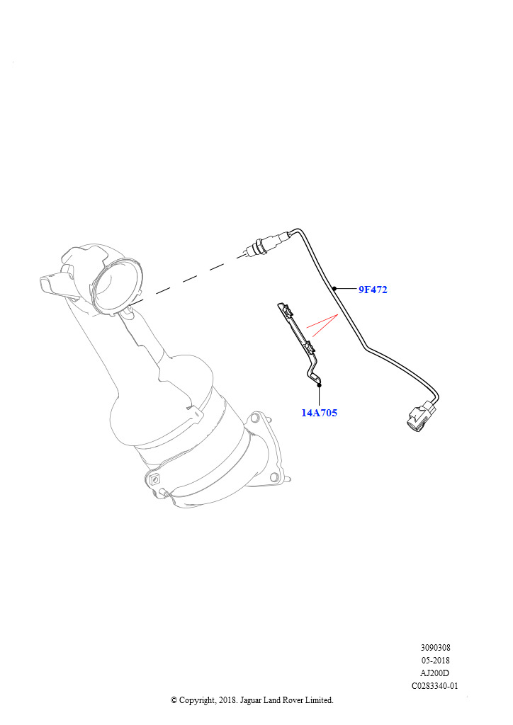 Датчики и модули системы выпуска (2,0 л I4 DSL MID DOHC AJ200, Токсичность выхлопа Euro 4)