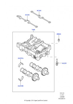 Валы и привод сист.уравновешивания (2.2L DOHC EFI TC DW12, 2.2L CR DI 16V Дизельный)