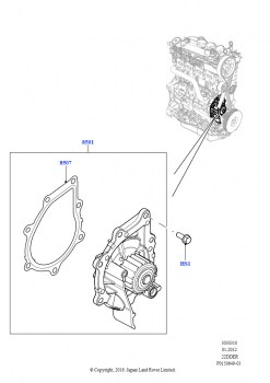 Насос охлаждающей жидкости (2.2L DOHC EFI TC DW12, 2.2L CR DI 16V Дизельный)