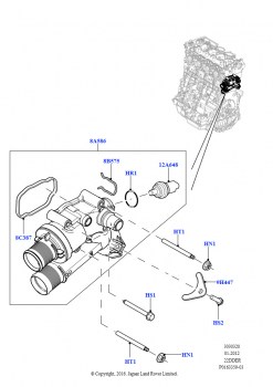 Термостат/корпус и сопут.элементы (2.2L DOHC EFI TC DW12, 2.2L CR DI 16V Дизельный)