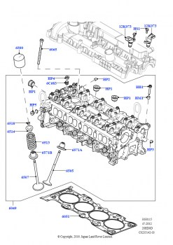 Головка цилиндров (2.0L 16V TIVCT T/C Gen2, бензин, Сборочный завод Хэйлвуд, 2.0L 16V TIVCT T/C 240PS бензиновый, Сборочный завод Хэйлвуд)