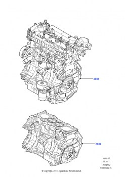 Сервисн.двиг.и неукомпл.блок цил. (2.0L 16V TIVCT T/C Gen2, бензин, Сборочный завод Хэйлвуд, 2.0L 16V TIVCT T/C 240PS бензиновый, Сборочный завод Хэйлвуд)