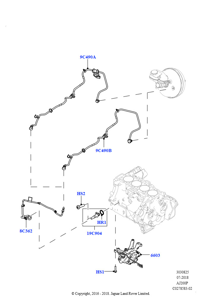 Вакуумное управл. и впуск воздуха (2,0 л I4 High DOHC AJ200, бензин, LHD, 2,0 л I4 Mid DOHC AJ200, бензин, LHD)