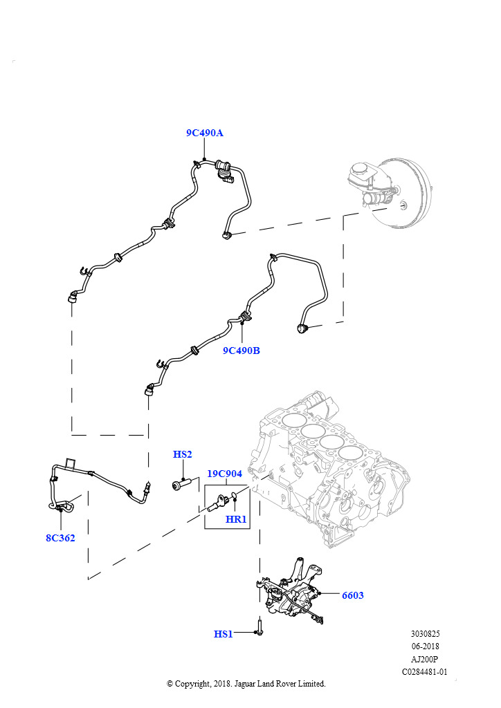 Вакуумное управл. и впуск воздуха (2,0 л I4 High DOHC AJ200, бензин, Изготовитель - Changsu (Китай), 2,0 л I4 Mid DOHC AJ200, бензин, Изготовитель - Changsu (Китай))
