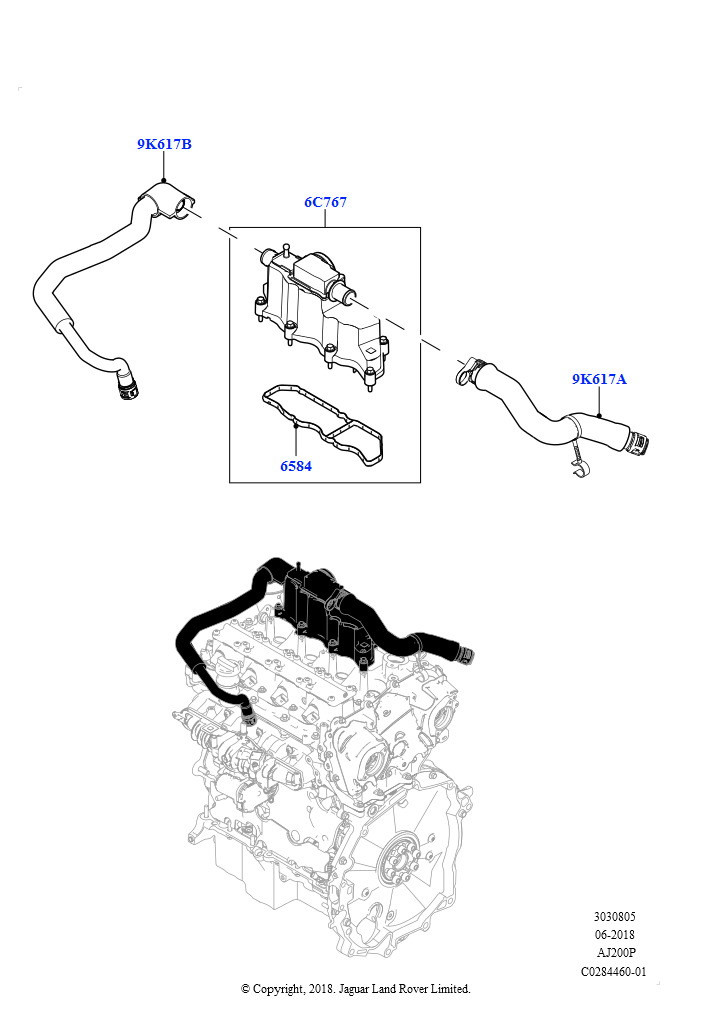 Сист.пониж.токс.выхл.-картер (2,0 л I4 High DOHC AJ200, бензин, Изготовитель - Changsu (Китай), 2,0 л I4 Mid DOHC AJ200, бензин, Изготовитель - Changsu (Китай))
