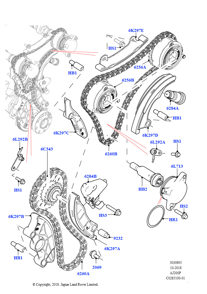 Газораспределительный механизм (2.0L I4 Mid AJ200 Petrol E100, Страна изготовления — Бразилия, 2,0 л I4 Mid DOHC AJ200, бензин, Страна изготовления — Бразилия)