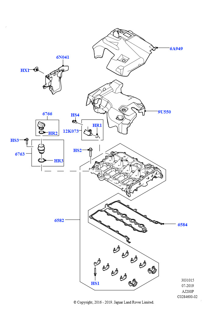 Схема: Крышка головки цилиндров (2,0 л I4 High DOHC AJ200, бензин, Изготовитель - Changsu (Китай), 2,0 л I4 Mid DOHC AJ200, бензин, Изготовитель - Changsu (Китай))