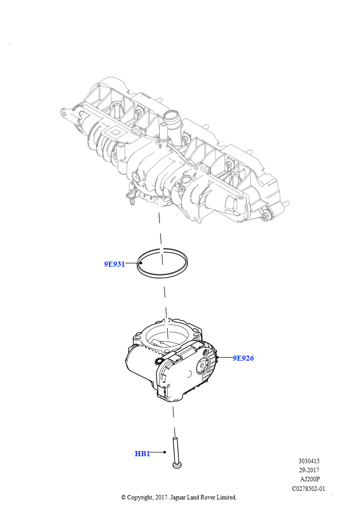 Корпус дроссельной заслонки (2,0 л I4 High DOHC AJ200, бензин, 2,0 л I4 Mid DOHC AJ200, бензин)