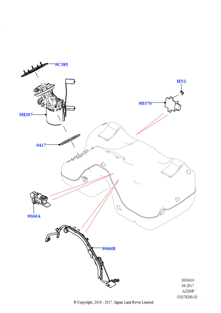 Топливный насос и датчик (2,0 л I4 High DOHC AJ200, бензин, 2,0 л I4 Mid DOHC AJ200, бензин)