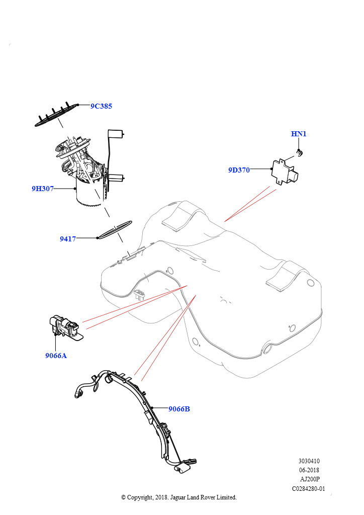 Топливный насос и датчик (2,0 л I4 High DOHC AJ200, бензин, Изготовитель - Changsu (Китай), 2,0 л I4 Mid DOHC AJ200, бензин, Изготовитель - Changsu (Китай))