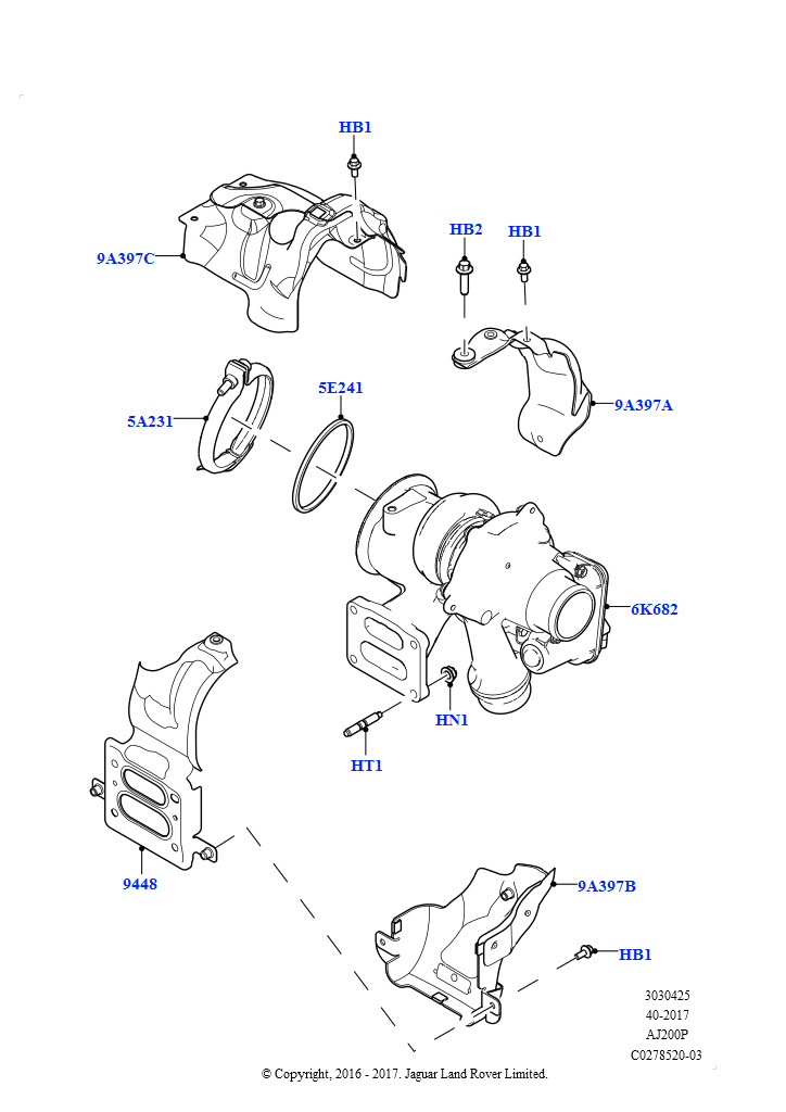 Турбокомпрессор (2,0 л I4 High DOHC AJ200, бензин, 2,0 л I4 Mid DOHC AJ200, бензин)