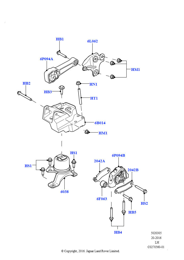 Опора двигателя (2.0L 16V TIVCT T/C 240PS бензиновый, Изготовитель - Changsu (Китай))
