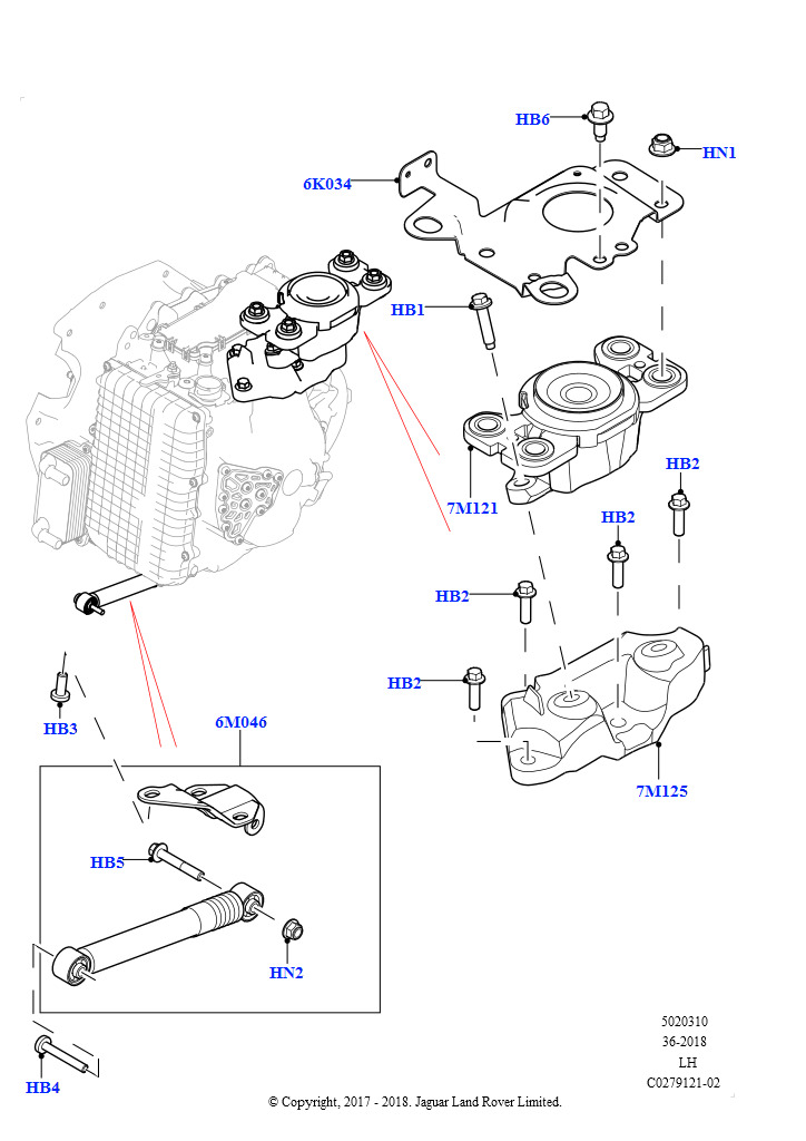 Опора коробки передач (2,0 л I4 High DOHC AJ200, бензин, Сборочный завод Хэйлвуд, 2,0 л I4 Mid DOHC AJ200, бензин, Сборочный завод Хэйлвуд)