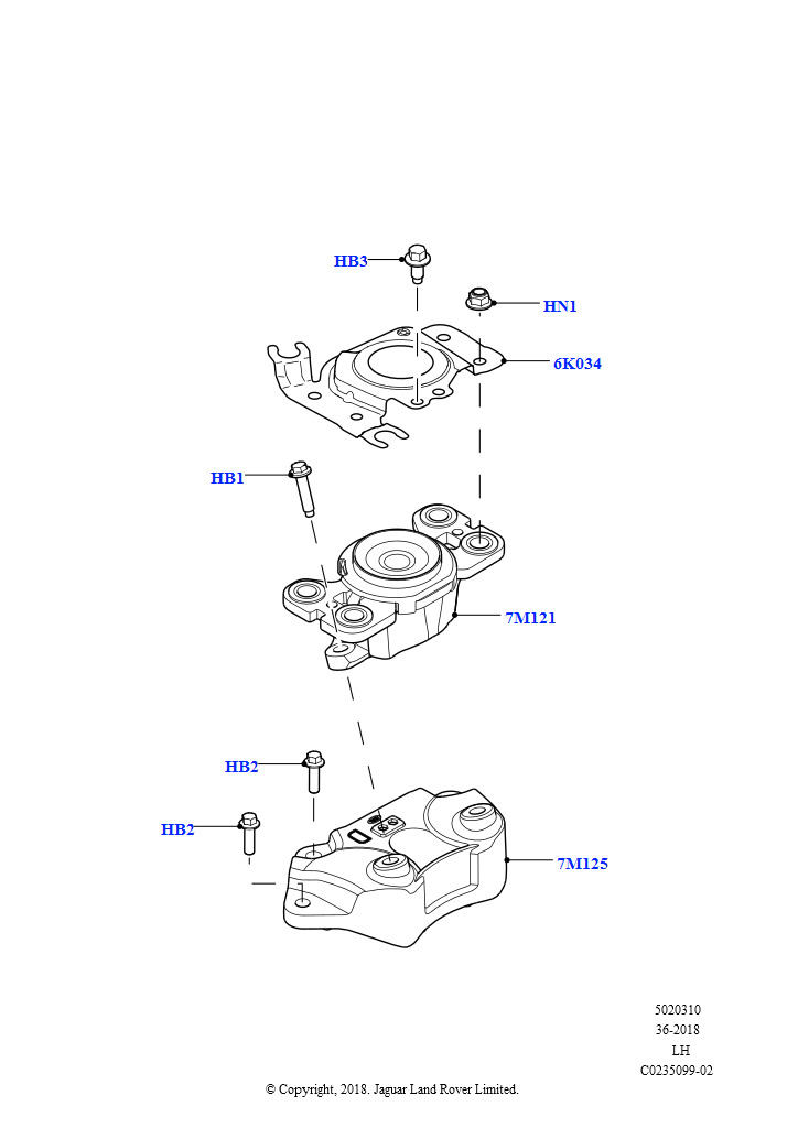 Опора коробки передач (2.0L 16V TIVCT T/C 240PS бензиновый, Сборочный завод Хэйлвуд)