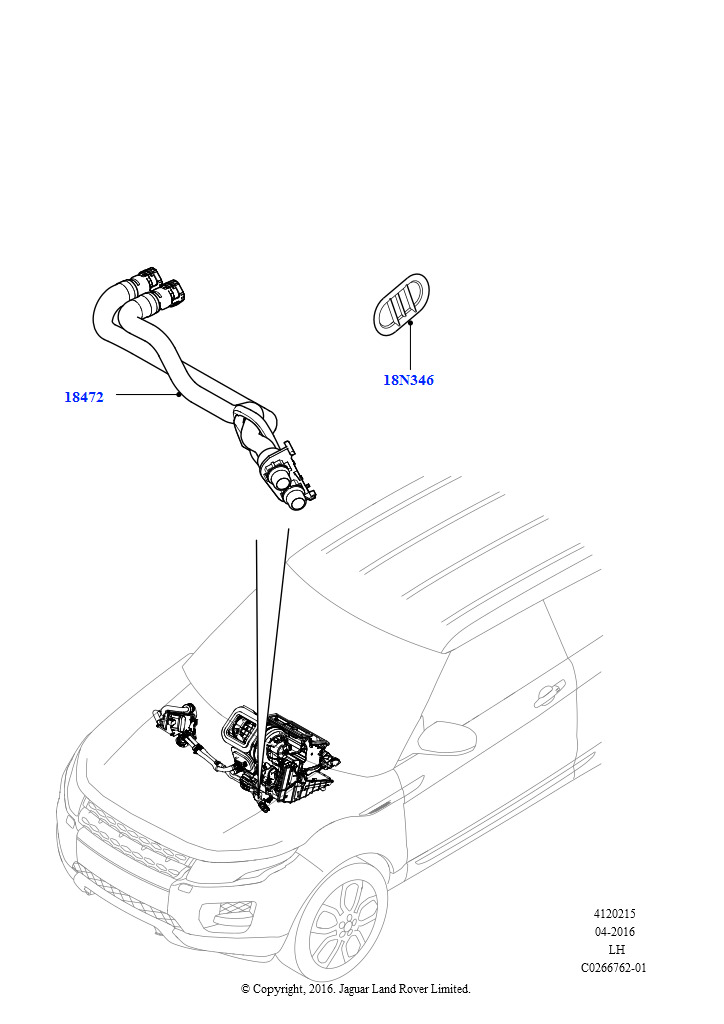 Схема: Шланги отопителя (2,0 л I4 DSL MID DOHC AJ200, Страна изготовления — Бразилия, 2.0L I4 DSL HIGH DOHC AJ200, Страна изготовления — Бразилия, 2.0L 16V TIVCT T/C 240PS бензиновый, Стр