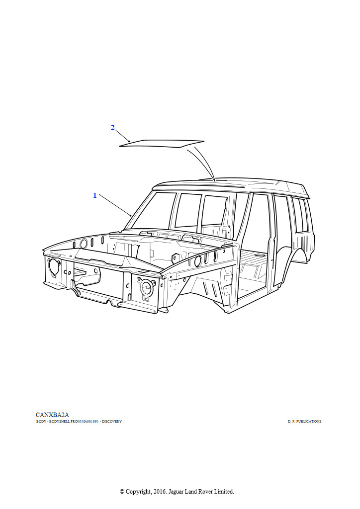 Каркас кузова (5-дверный Station Wagon)