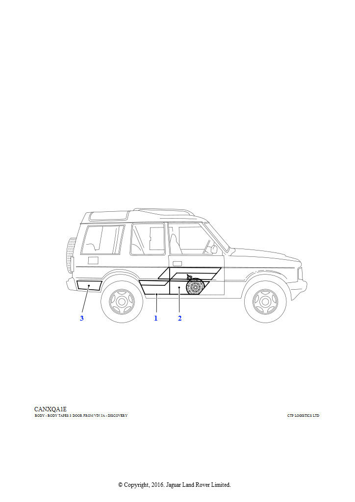 Кузовные ленты (3-дверный Station Wagon)