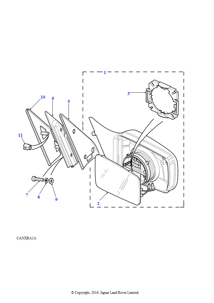 Схема: Наружные зеркала