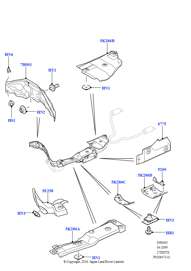 Теплозащитные экраны глушителя (Lion дизель 2.7 V6 (140 кВт))