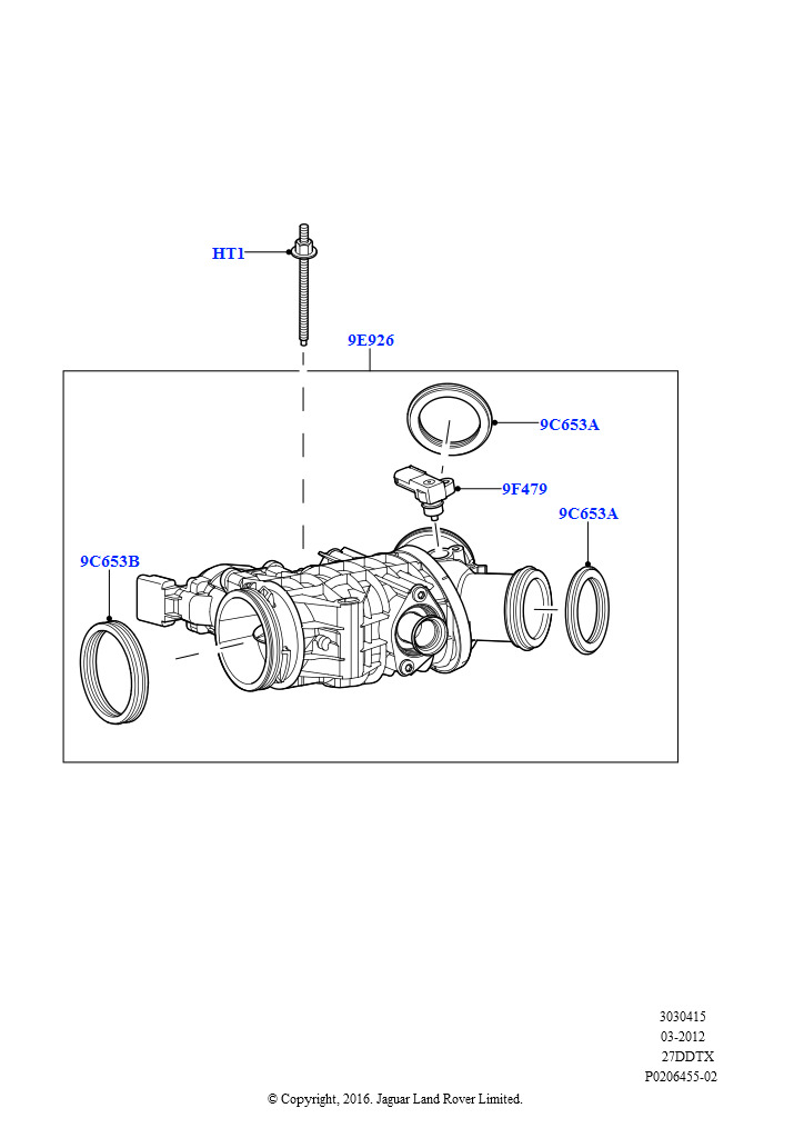 Схема: Корпус дроссельной заслонки (Lion дизель 2.7 V6 (140 кВт))