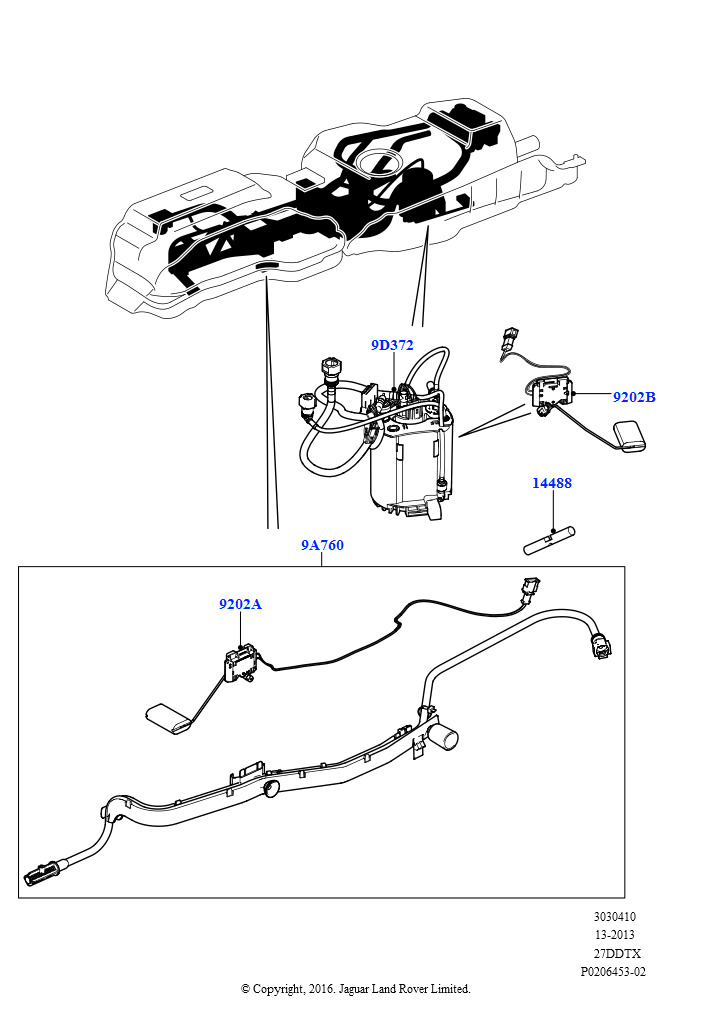 Схема: Топливный насос и датчик (Lion дизель 2.7 V6 (140 кВт))