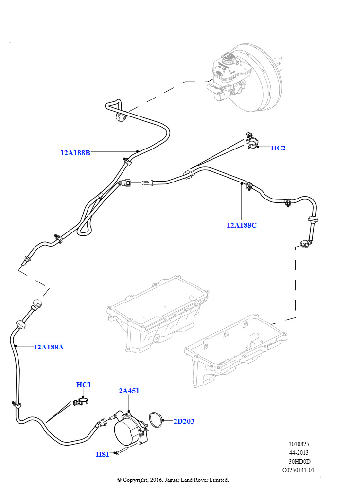 Схема: Вакуумное управл. и впуск воздуха (3.0L DOHC GDI SC V6 БЕНЗИНОВЫЙ, RHD)