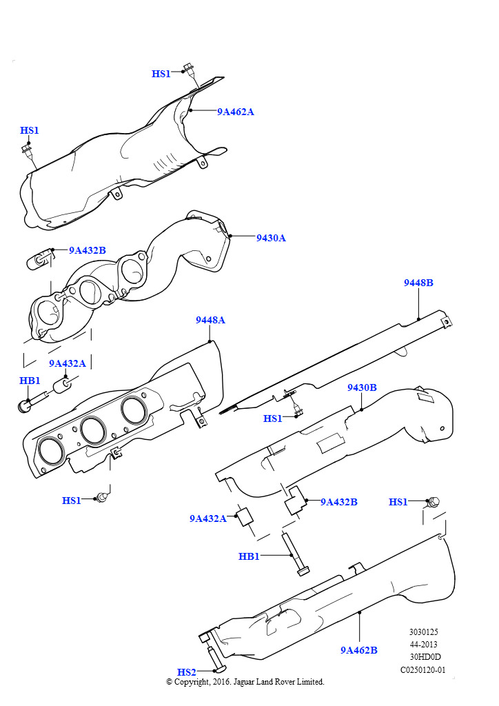 Выпускной коллектор (3.0L DOHC GDI SC V6 БЕНЗИНОВЫЙ)
