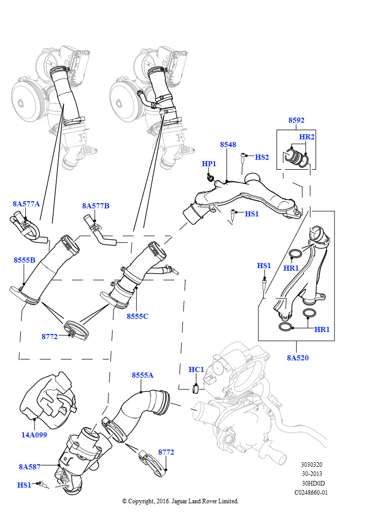 Термостат/корпус и сопут.элементы (3.0L DOHC GDI SC V6 БЕНЗИНОВЫЙ)