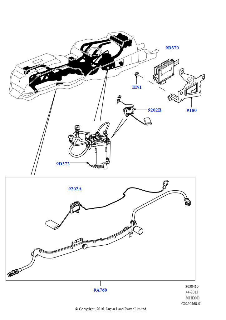 Схема: Топливный насос и датчик (3.0L DOHC GDI SC V6 БЕНЗИНОВЫЙ)