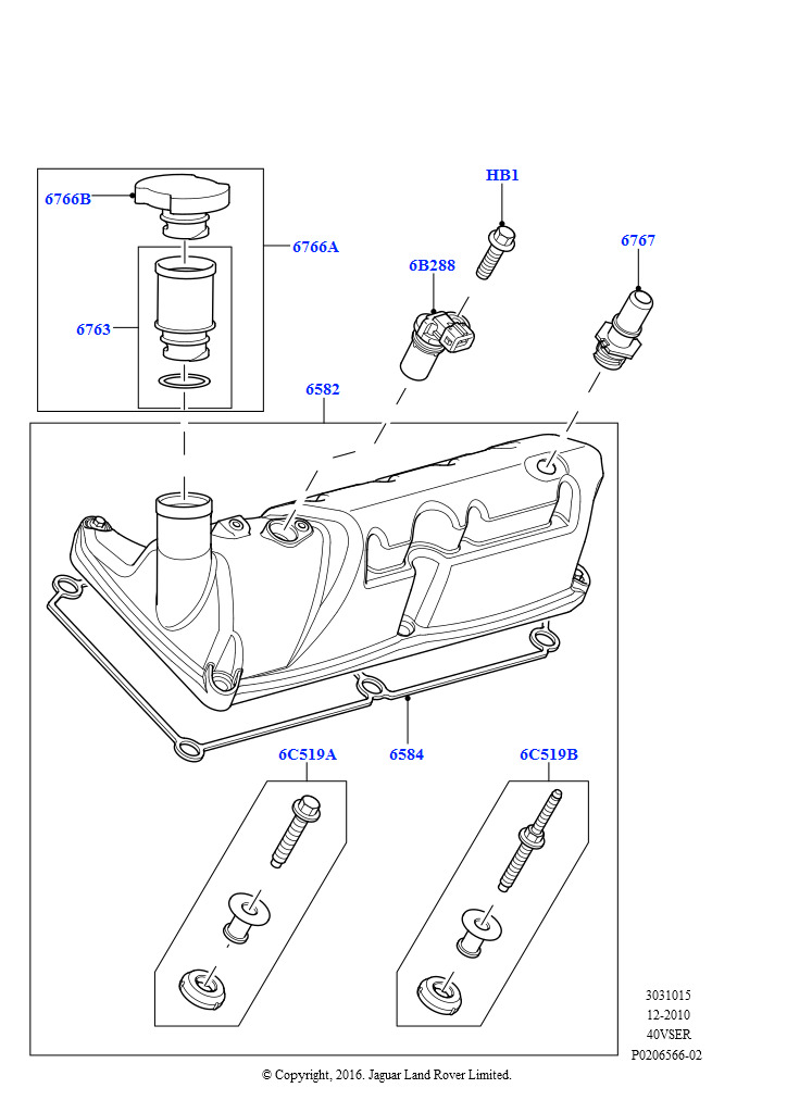 Крышка головки цилиндров (Cologne V6 4.0 EFI (SOHC))