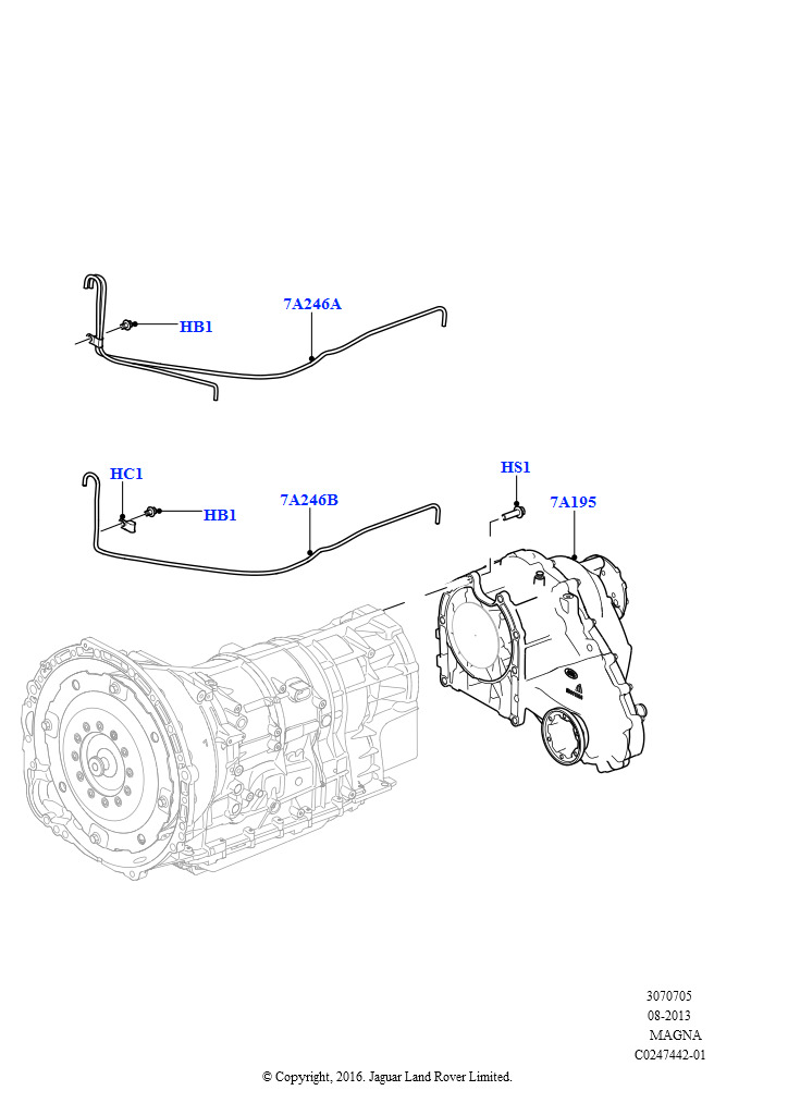 Картер раздаточной коробки (8-ступенч.авто.кор.пер.ZF 8HP70 4WD, С 1-ступенчатой раздаточн.коробкой, 8-ступенчатая АКПП ZF 8HP45, С 1-ступенчатой раздаточн.коробкой)