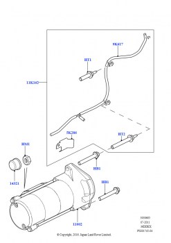 Стартер (3,6 л V8 32V DOHC EFi дизель Lion)