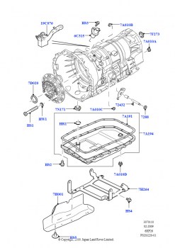 Внешние элементы коробки передач (3,6 л V8 32V DOHC EFi дизель Lion, 6-ступ.автом.ZF 6HP26Steptronic, Cologne V6 4.0 EFI (SOHC), 6-ступ.автом.ZF 6HP26Steptronic, Lion дизель 2.7 V6 (1