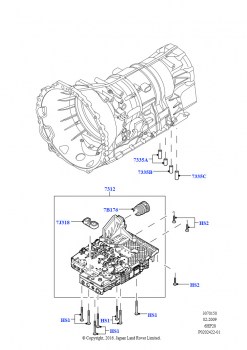 Блок клап.-гл.блок упр.и сервобл. (Дизельный 3,0 V6, 6-ступенч. АКПП ZF 6HP28, 5,0 л OHC SGDI SC V8 бензин - AJ133, 6-ступенч. АКПП ZF 6HP28, 5,0 л OHC SGDI NA V8 бензин - AJ133, 6