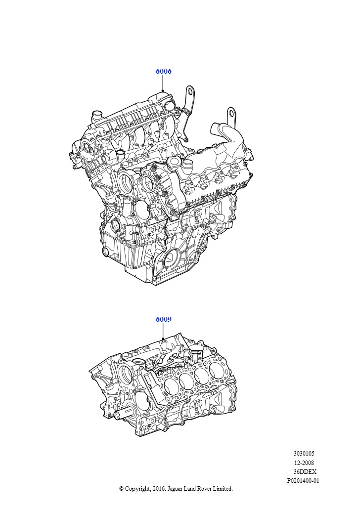 Сервисн.двиг.и неукомпл.блок цил. (3,6 л V8 32V DOHC EFi дизель Lion)