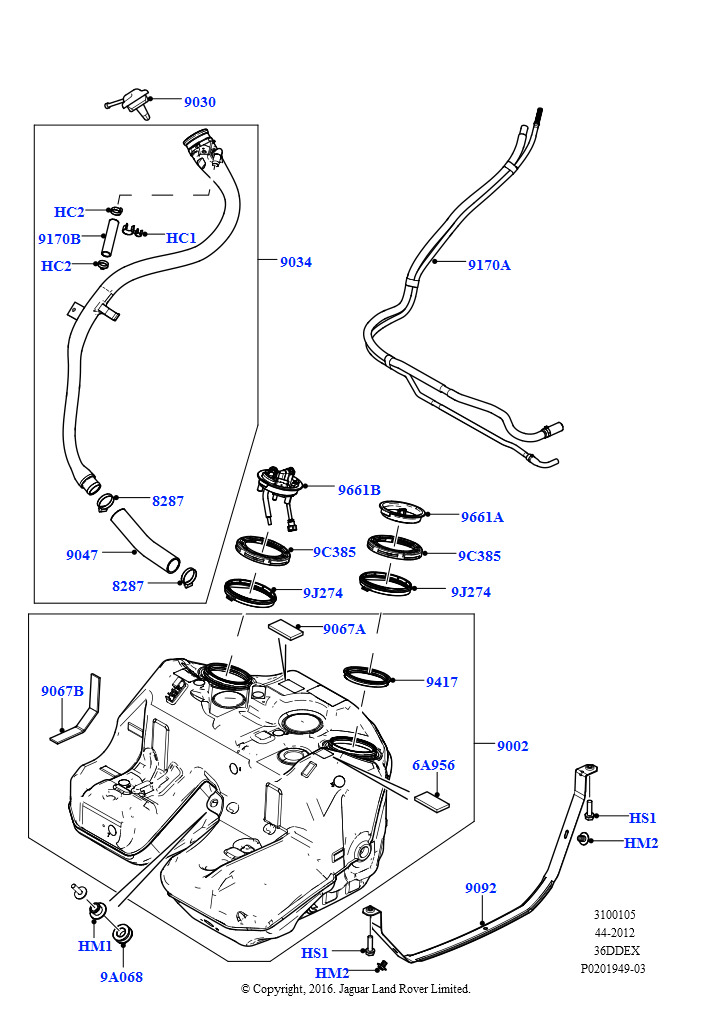 Топл. бак и сопутствующие эле. (3,6 л V8 32V DOHC EFi дизель Lion)
