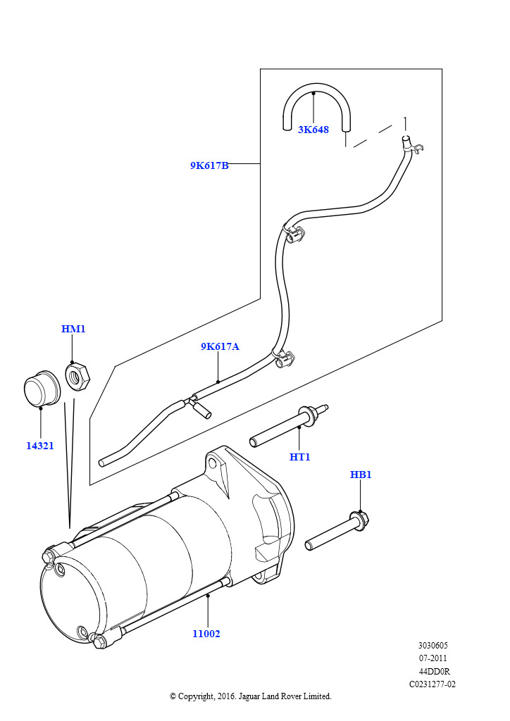 Стартер (4.4L DOHC DITC V8 Diesel)