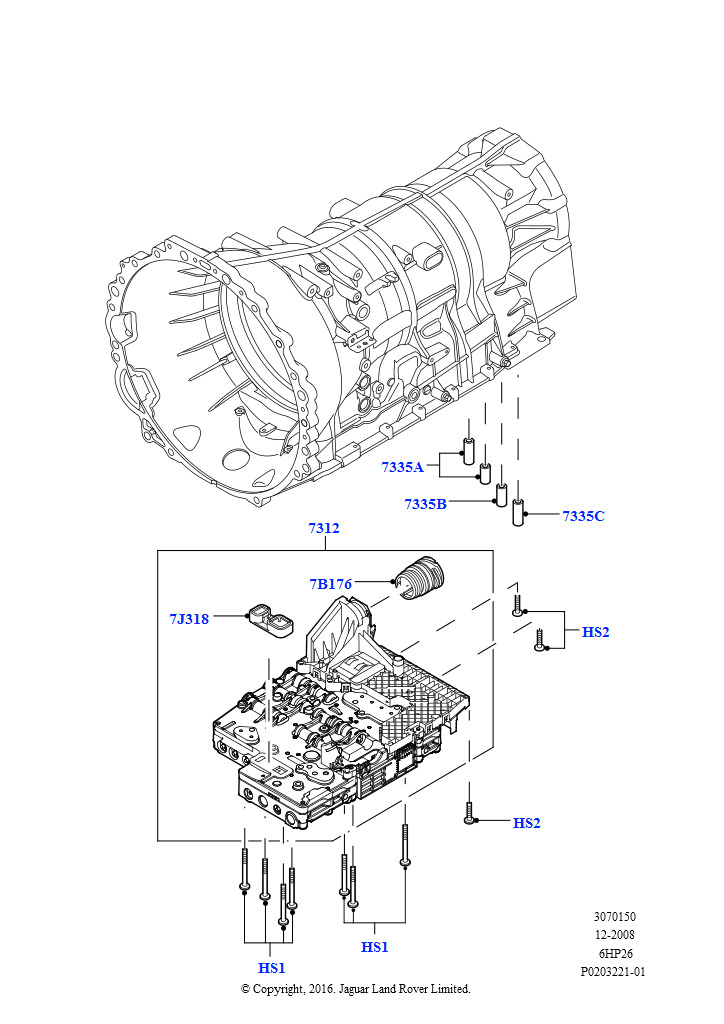 Схема: Блок клап.-гл.блок упр.и сервобл. (3,6 л V8 32V DOHC EFi дизель Lion, 6-ступ.автом.ZF 6HP26Steptronic, Cologne V6 4.0 EFI (SOHC), 6-ступ.автом.ZF 6HP26Steptronic, Lion дизель 2.7 V