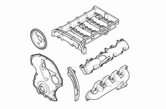 Головка блока цилиндров (ГБЦ) коллектор и EGR