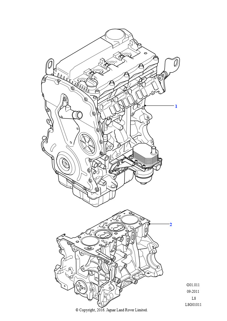 Сервисный двигатель (2.2L 16V TC I4 DSL 122PS PUMA)